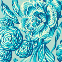 Blue Flower Print Italian Paper ~ Carta Varese Italy